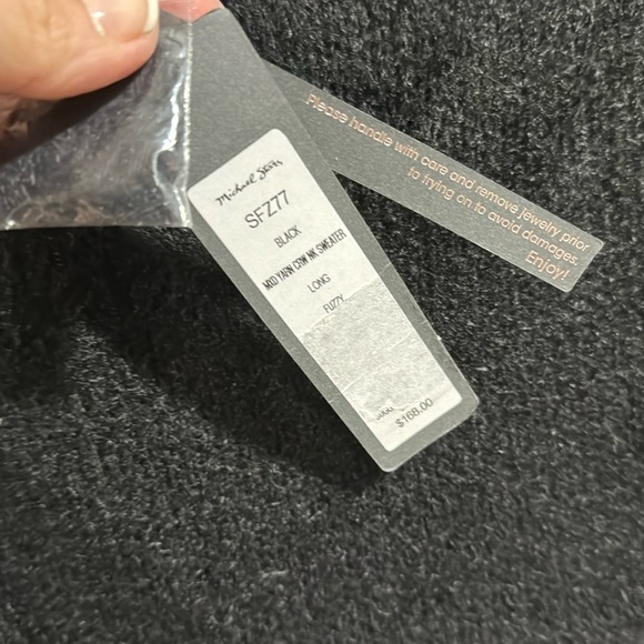 Michael Stars sweater black super soft mixed yarn wool‎ mohair cotton blend xs - Picture 4 of 5